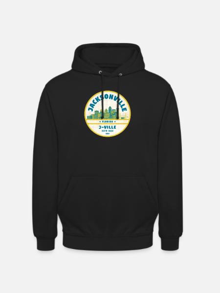 Jacksonville Skyline Crest - Unisex Hoodie - Schwarz