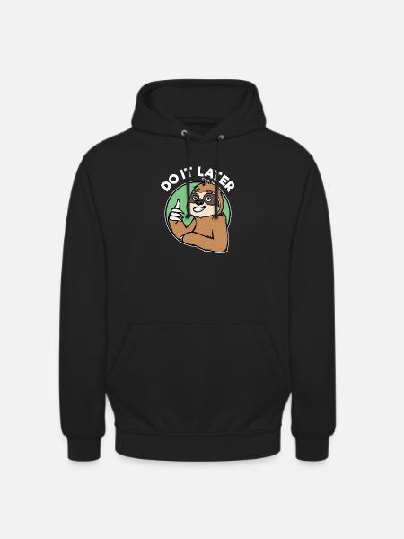 Urwaldbewohner Faul Tier Faultier Relax Statement - Unisex Hoodie - Schwarz