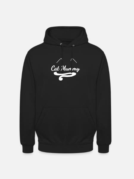 Cat Mummy, Ohren, tail, Stubentiger - Unisex Hoodie - Schwarz