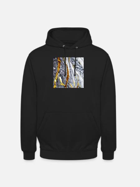 Marble Gold Texture - Unisex Hoodie - black