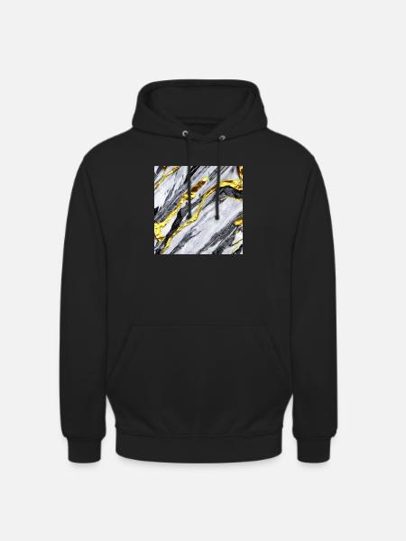 Marble gold structure - Unisex Hoodie - black