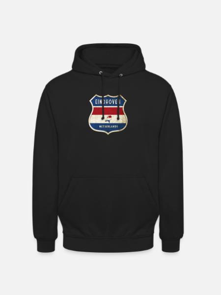 Design du blason d'Eindhoven, Pays-Bas - Sweat-shirt à capuche unisexe - noir