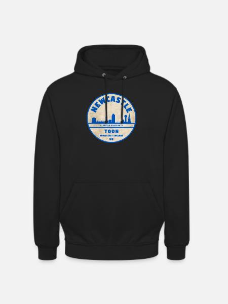 Newcastle Toon Skyline Abzeichen - Unisex Hoodie - Schwarz