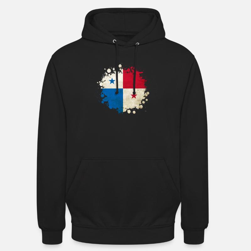 Drapeaux vintage du Panama - Sweat-shirt à capuche unisexe - noir