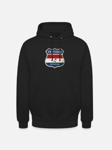 Amsterdam Niederlande Wappen Design - Unisex Hoodie - Schwarz