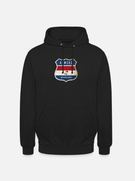 Design du blason d'Almere, Pays-Bas - Sweat-shirt à capuche unisexe - noir