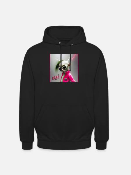 Punky alien 01 - Unisex Hoodie - black