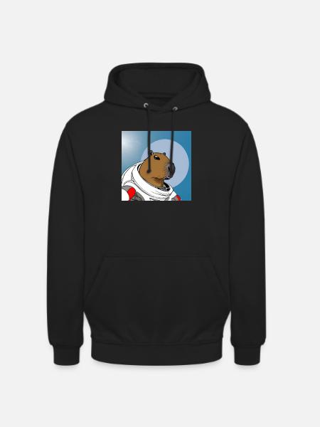 Capy astronaut - Unisex Hoodie - black