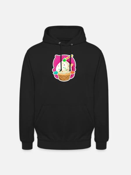 Eis, Eiscreme - Unisex Hoodie - black