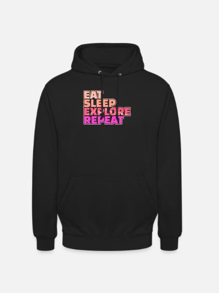 Mountaineering Hiker Hike Hiking Statement - Unisex Hoodie - black