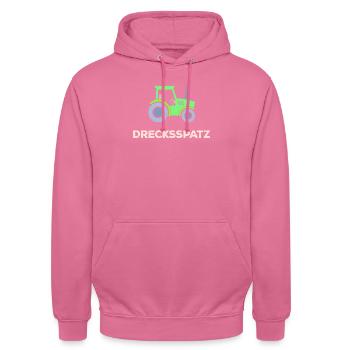 Commercial Vehicle Saying Tractor Country Life Farmer - Unisex Hoodie - pink - Front - Alina (178cm) & Michal (187cm)