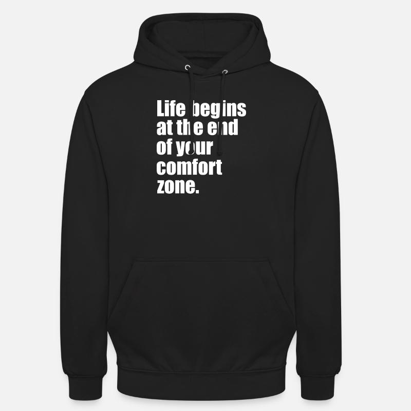 La vie commence citation - Sweat-shirt à capuche unisexe - noir