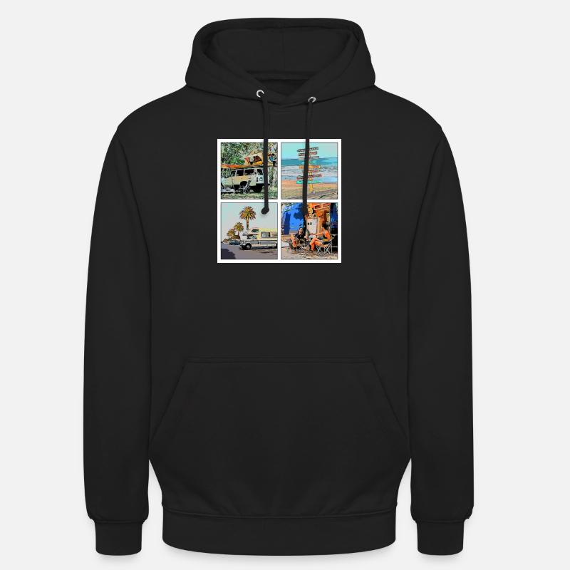 CAMPING - Sweat-shirt à capuche unisexe - noir
