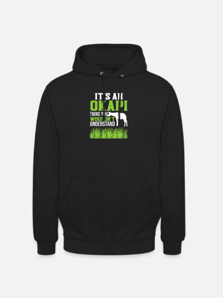 Aventure au zoo d'Okapi - Sweat-shirt à capuche unisexe - noir