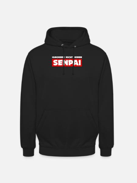 Anime Japan Animation Senpai Statement Comic - Unisex Hoodie - Schwarz