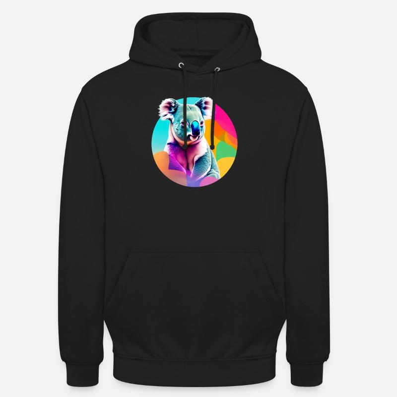 Koala - Sweat-shirt à capuche unisexe - noir