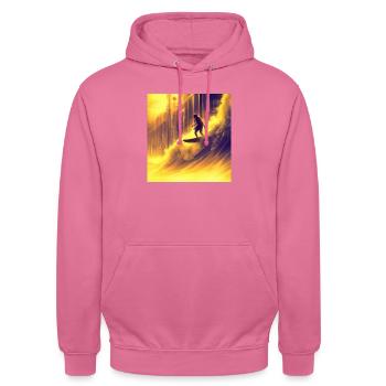 Surfen - Unisex Hoodie - Pink - Vorne - Alina (178cm) & Michal (187cm)