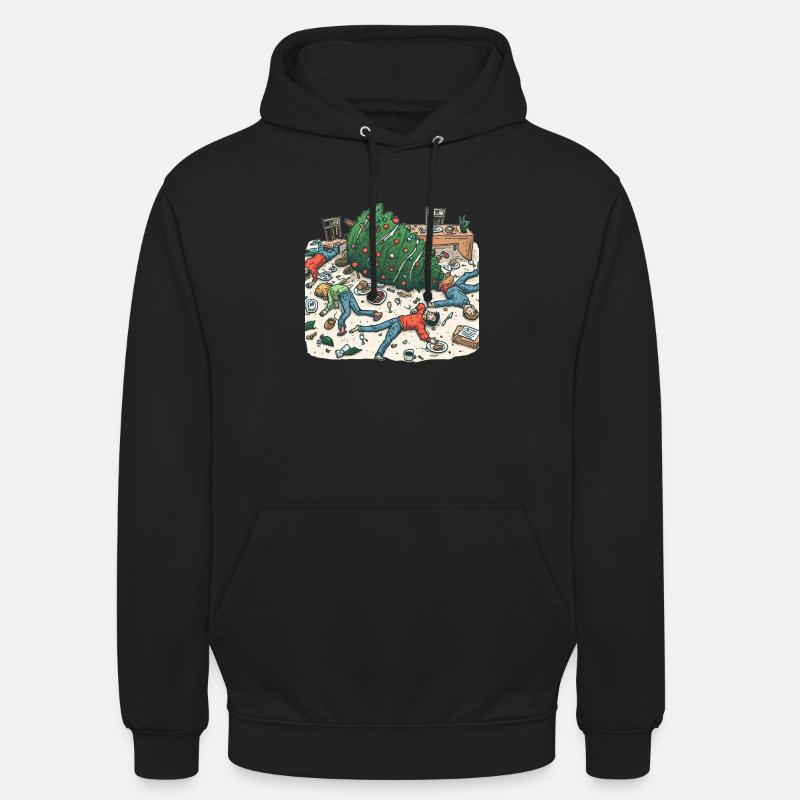Exuberant Christmas tree party - Unisex Hoodie - black