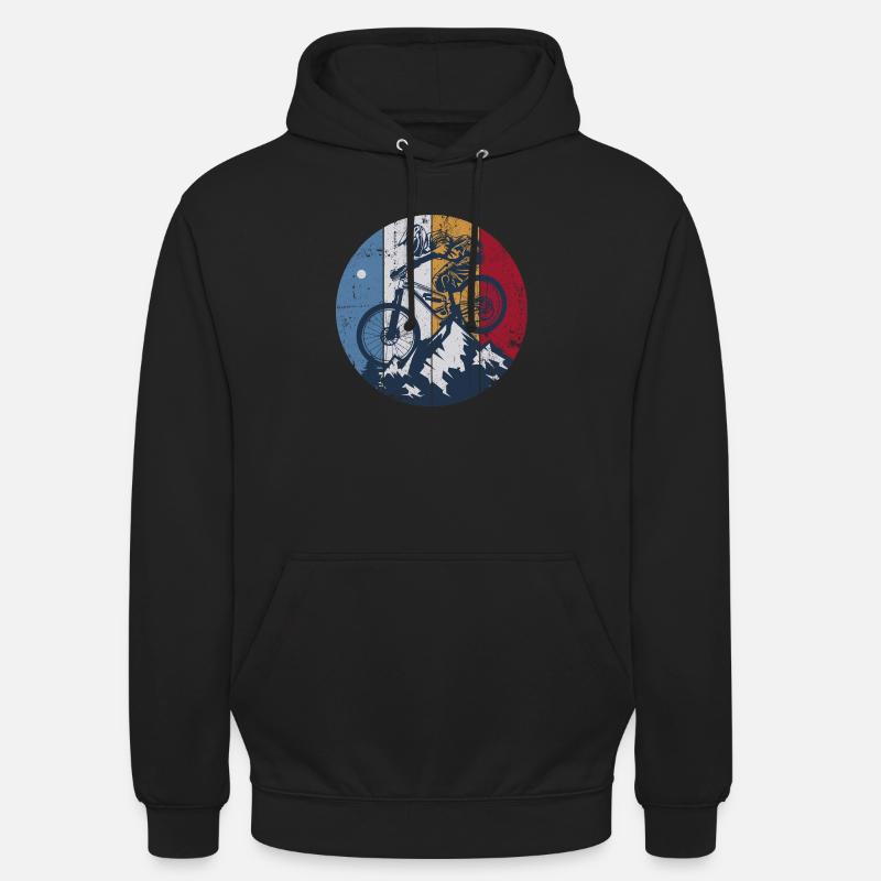 Graphique du cercle Ridge MTB - Sweat-shirt à capuche unisexe - noir