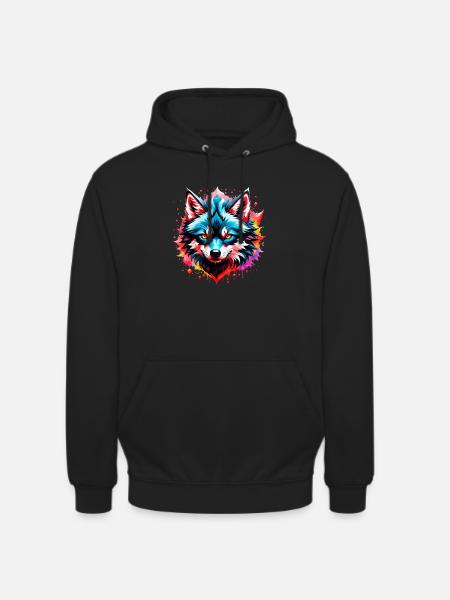 Wolf Tattoo - Unisex Hoodie - black