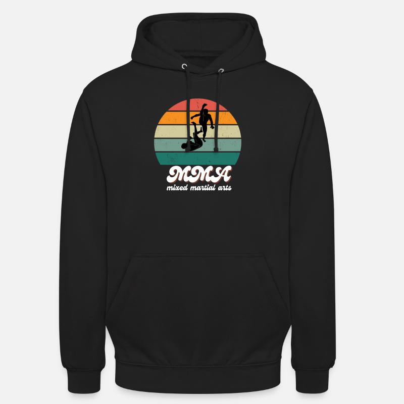 Retro-Kampfgeist-MMA - Unisex Hoodie - Schwarz
