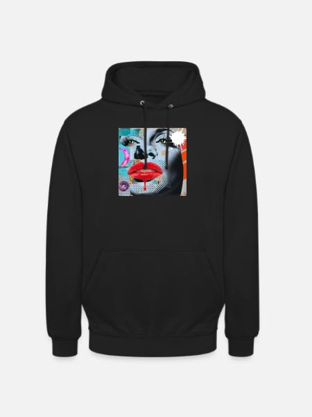 Bunte Collage Pop Art - Unisex Hoodie - Schwarz