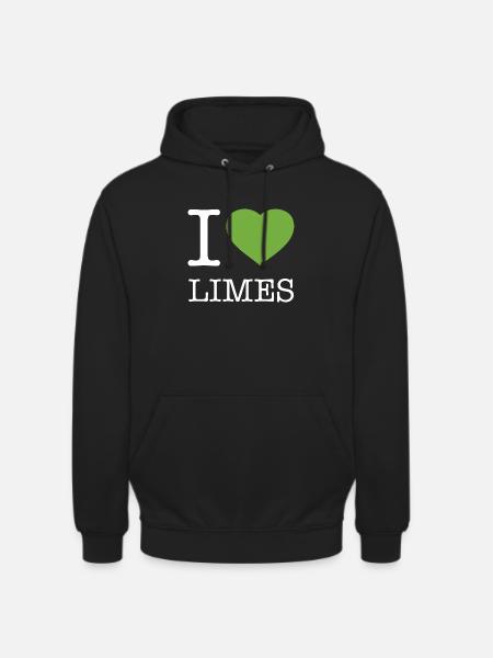 J’ADORE LES CITRONS VERTS - Sweat-shirt à capuche unisexe - noir