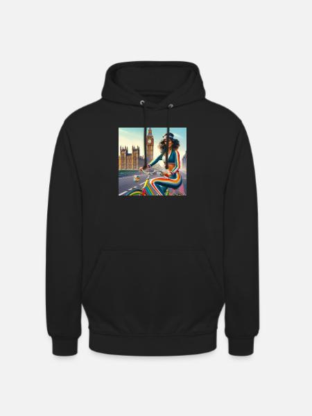 Rainbow Ride London Vibe - Sweat-shirt à capuche unisexe - noir
