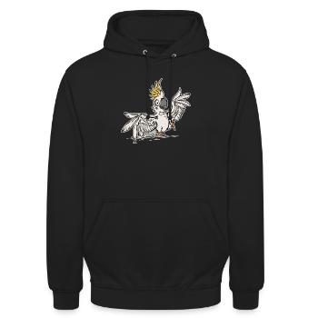 Papagei Haustier Tropisch Vogel Tier Zootiere - Unisex Hoodie - Schwarz - Vorne - Alina (178cm) & Michal (187cm)