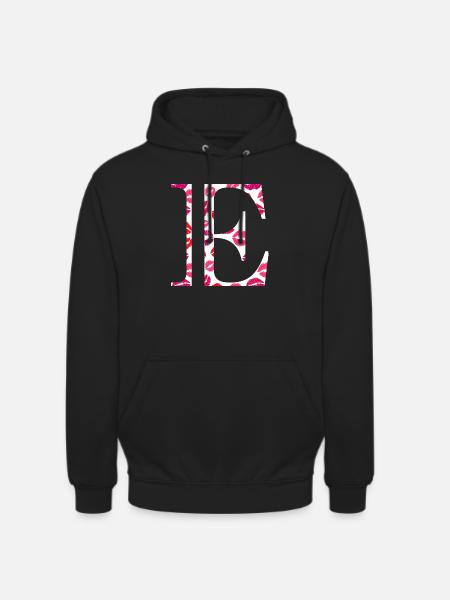 Lettre e bisous - Felpa con cappuccio unisex - nero
