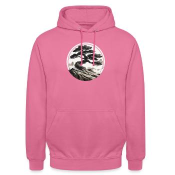 Paysage Asiatique - Sweat-shirt à capuche unisexe - rose - Devant - Alina (178cm) & Michal (187cm)
