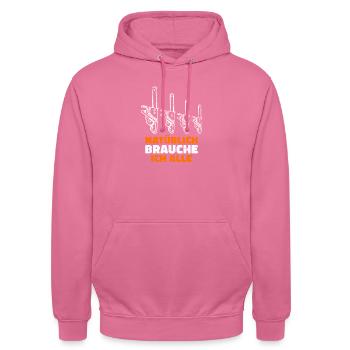 Bûcheron bois déclaration sciure sciure Woodland - Sweat-shirt à capuche unisexe - rose - Devant - Alina (178cm) & Michal (187cm)