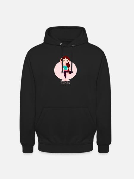 Yoga-Mädchen - Unisex Hoodie - Schwarz