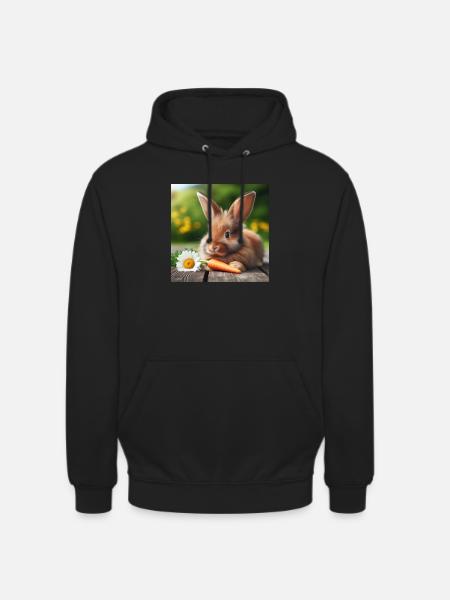 Adorable bunny - Unisex Hoodie - black