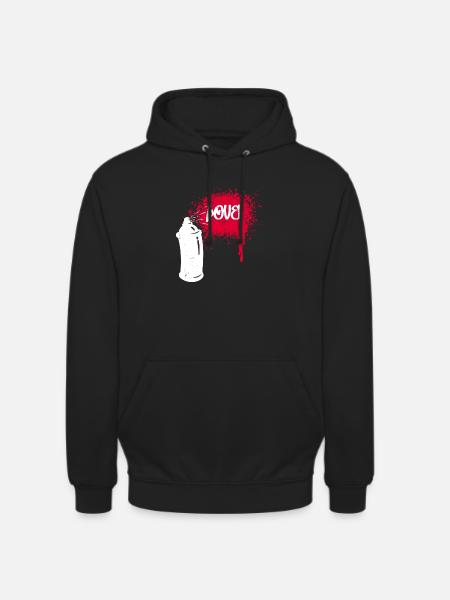 Spray Can Graffiti Sprayer Drawing Illustration - Unisex Hoodie - black
