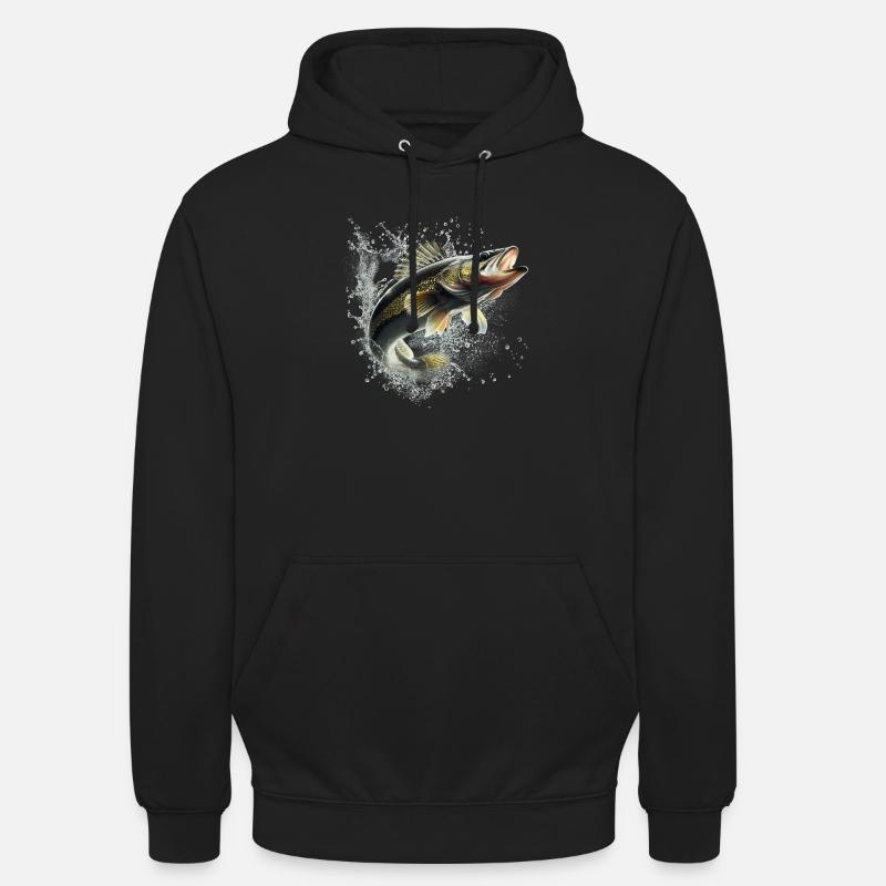 Poisson - Sweat-shirt à capuche unisexe - noir