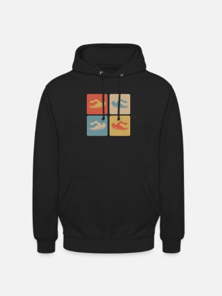 Swimming design - Unisex Hoodie - black