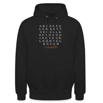 Mein Badass Abc - Unisex Hoodie - Schwarz - Vorne - Alina (178cm) & Michal (187cm)