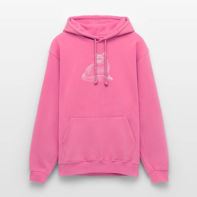White Cat Patterns Light Strokes Unisex Hoodie