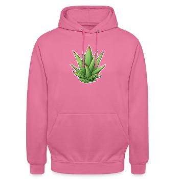 Aloe Vera Plant - Unisex Hoodie - pink - Front - Alina (178cm) & Michal (187cm)