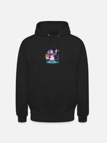 Pizza: Monkey makes it better! - Unisex Hoodie - black