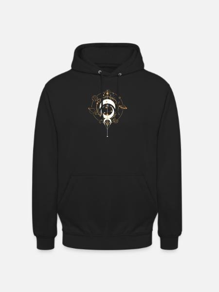 Cosmic Geometry Orbital Emblem - Unisex Hoodie - black
