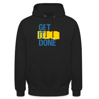 Erledigen Sie es (dunkel) - Unisex Hoodie - Schwarz - Vorne - Alina (178cm) & Michal (187cm)