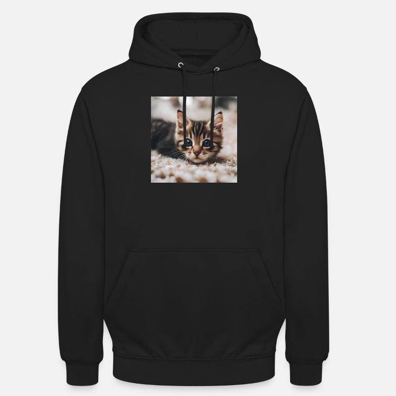 Chat - Sweat-shirt à capuche unisexe - noir