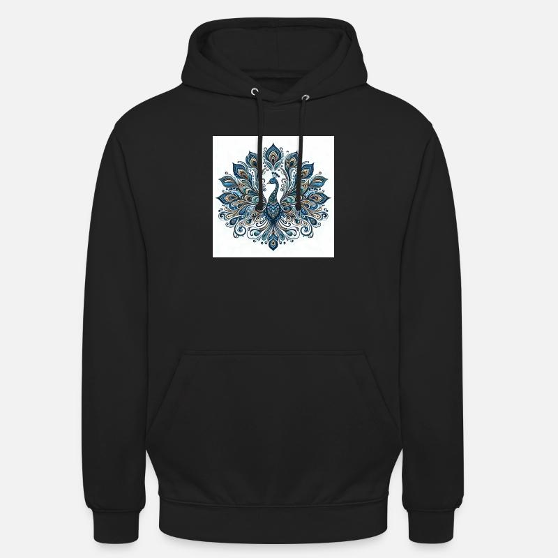 Pfau - Unisex Hoodie - Schwarz