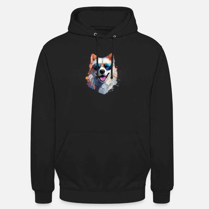 Samojede mit Sonnenbrille - Unisex Hoodie - Schwarz
