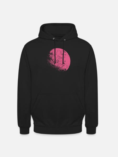 Lune rose - Sweat-shirt à capuche unisexe - noir