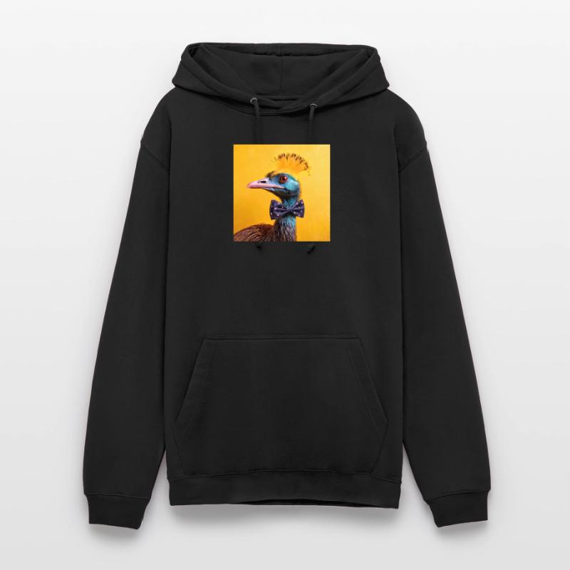 Blauer Vogel mit Fliege Unisex Hoodie