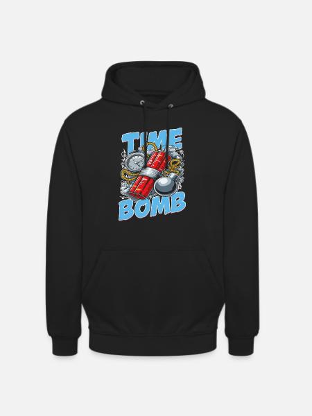 Time Bomb – Explosive Streetwear Design - Unisex Hoodie - black