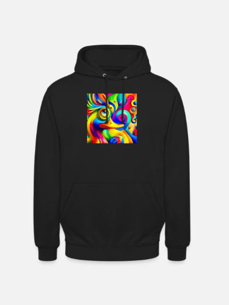 Painting of a duck - Unisex Hoodie - black